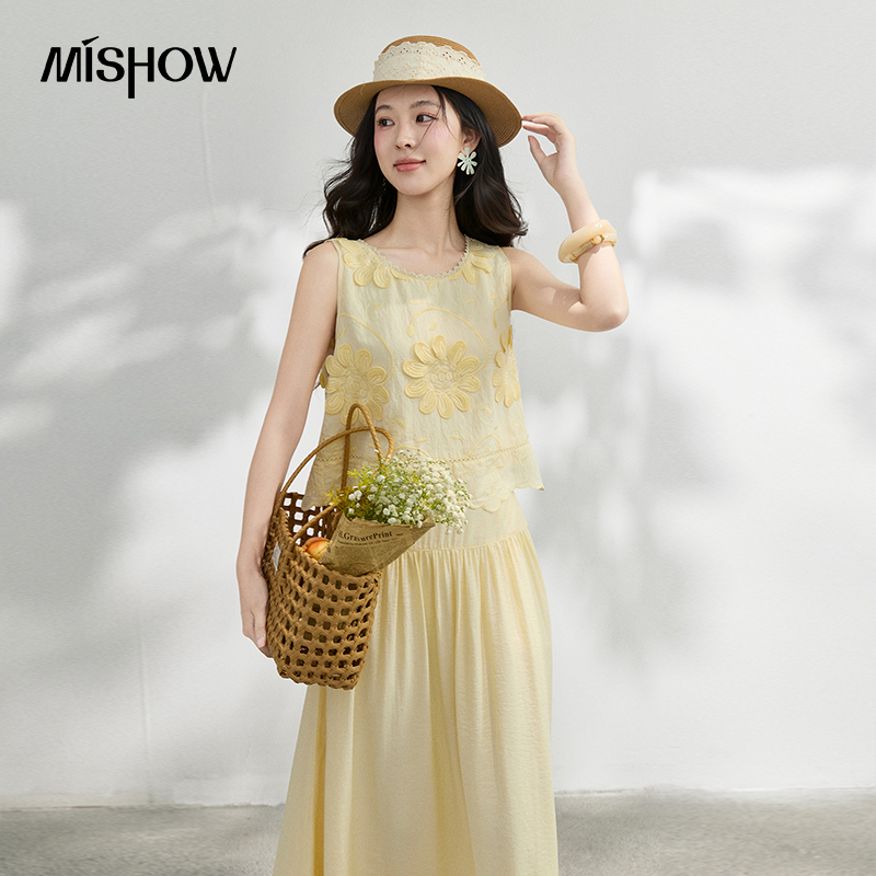 Midi Skirt Floral - Ensemble de vacances MISHOW : Blouse
