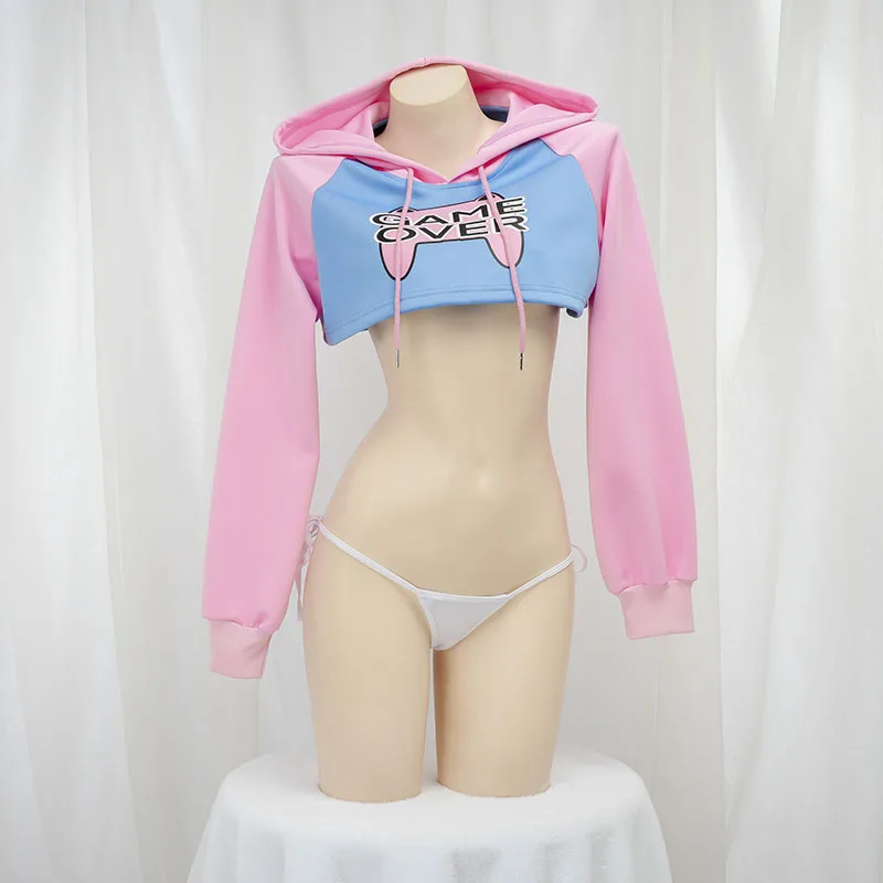 Crop Top Crochet - Haut court à manches longues mignon