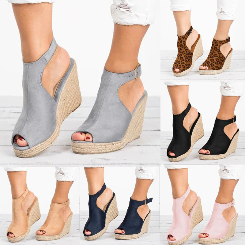 Wedge Espadrille Women - Sandales à Talons pour Femme, Espadrilles