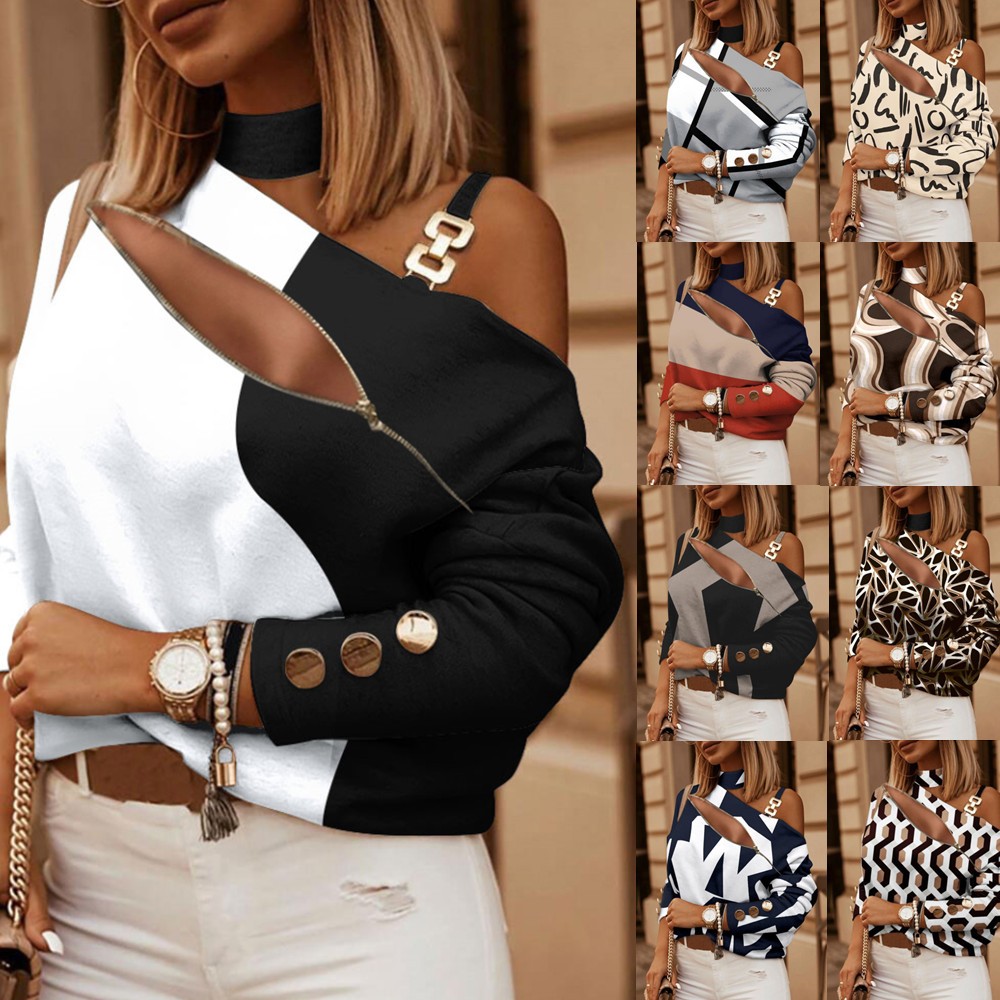 Blouse Off Shoulder - Chemisier femme à épaules dénudées avec