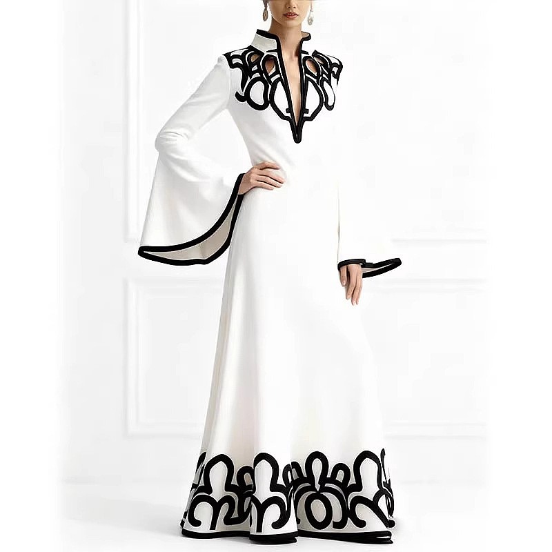 Romper Floral Print - Robes maxi élégantes à col en