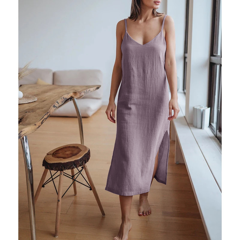 Linen Dress Wrap - Robe Longue en Mousseline 100% Coton
