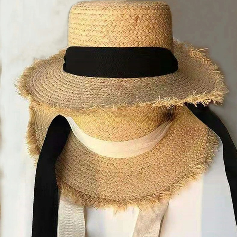 Chapeau de soleil tissé en rap - Hat Floppy Wide avis et prix