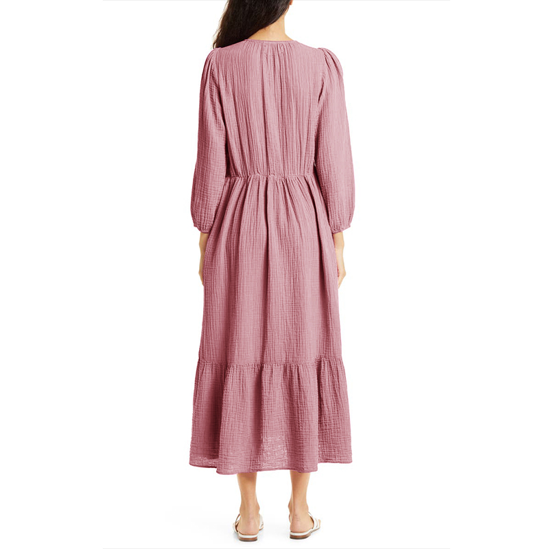 Robes en mousseline à manches  - Linen Dress Wrap avis et prix