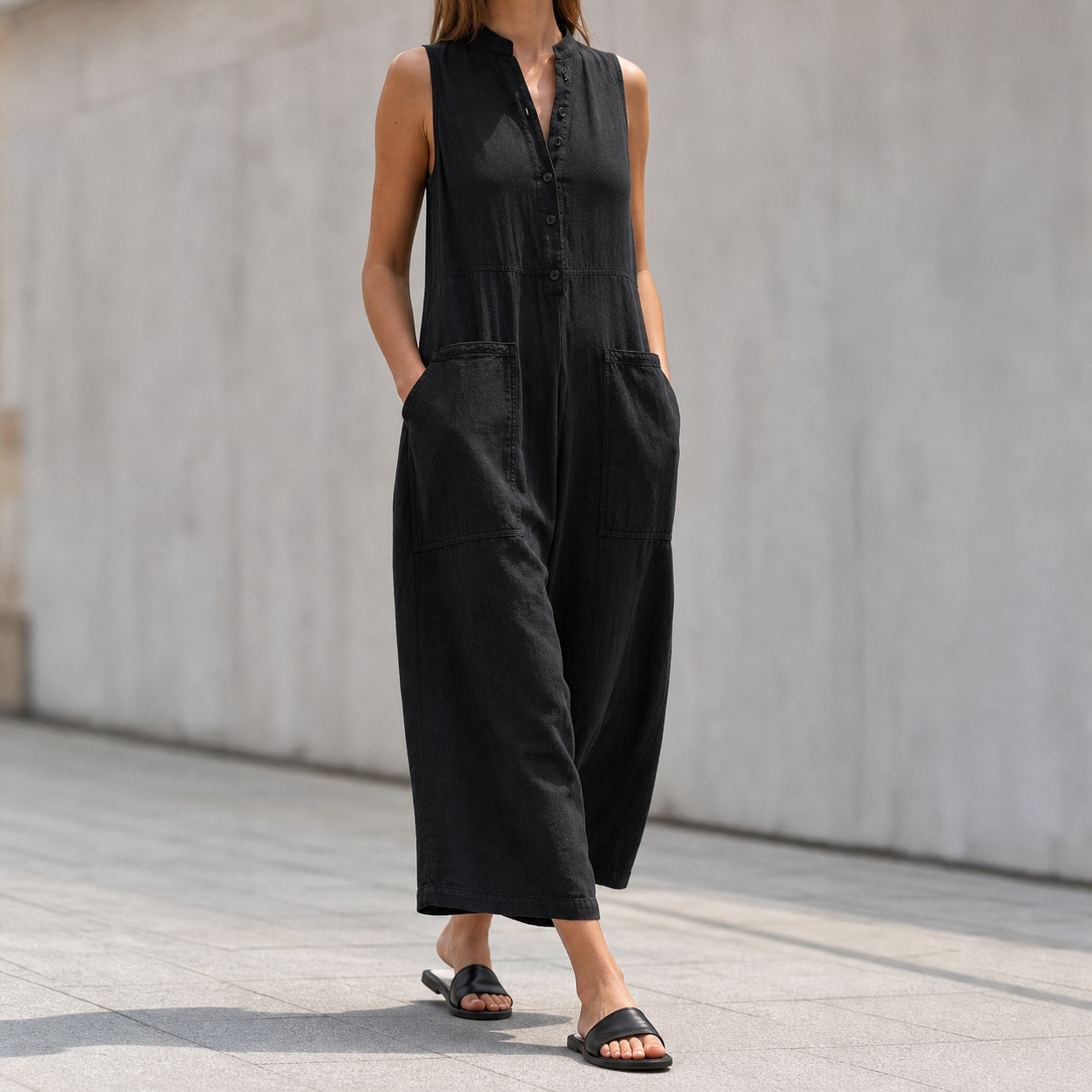 Combinaison sans manches pour  - Jumpsuit Linen Relaxed avis et prix