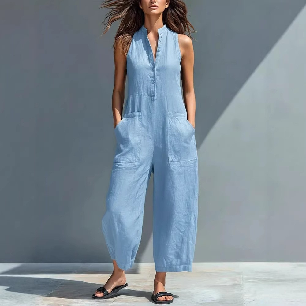 Combinaison sans manches pour  - Jumpsuit Linen Relaxed avis et prix