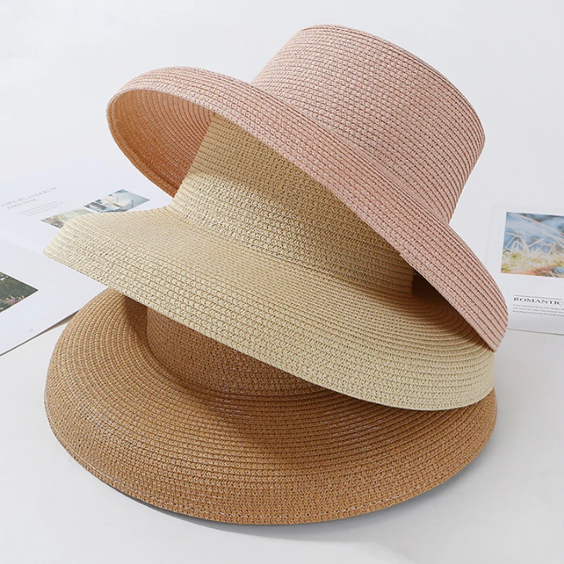 Nouveau Chapeau de Paille Uni  - Hat Floppy Wide avis et prix