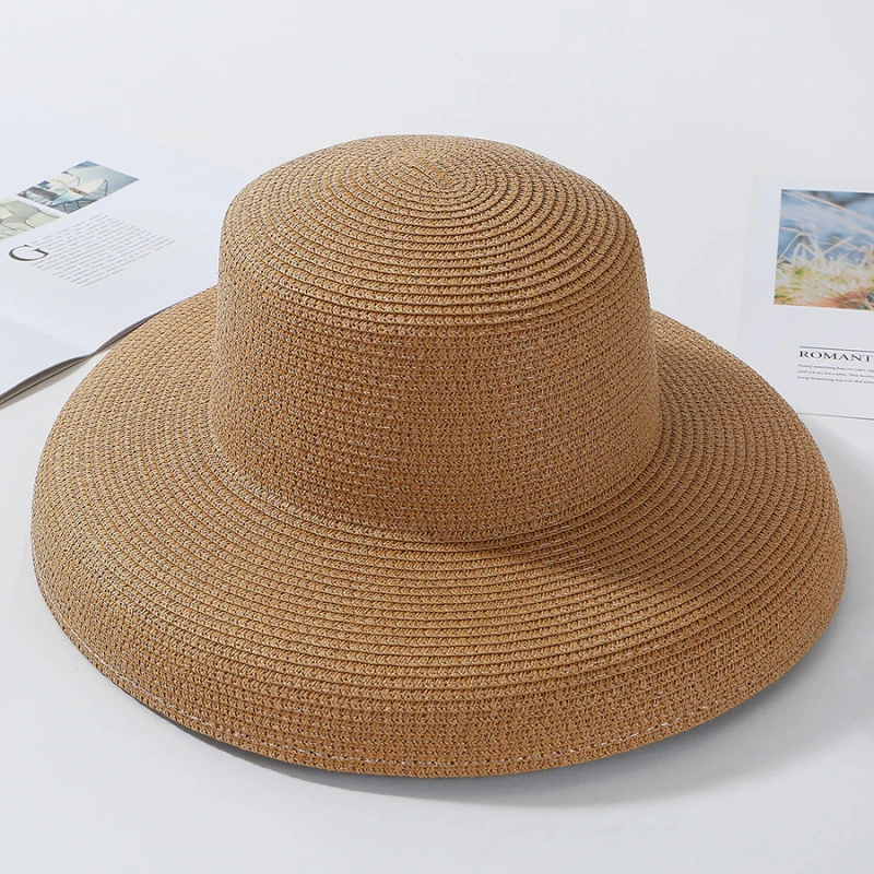 Nouveau Chapeau de Paille Uni  - Hat Floppy Wide avis et prix