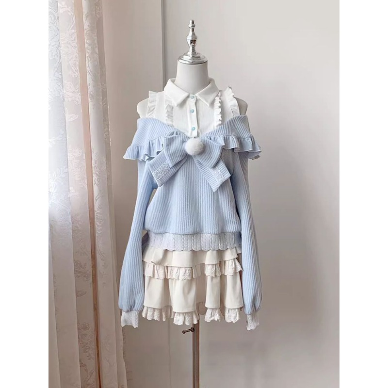 Ensemble 2 pièces Kawaii Soft  - Blouse Off Shoulder avis et prix