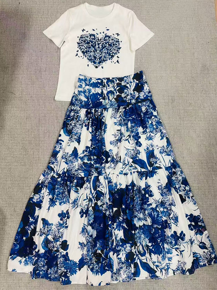 Nouvel ensemble floral d'été 2 - Midi Skirt Floral avis et prix
