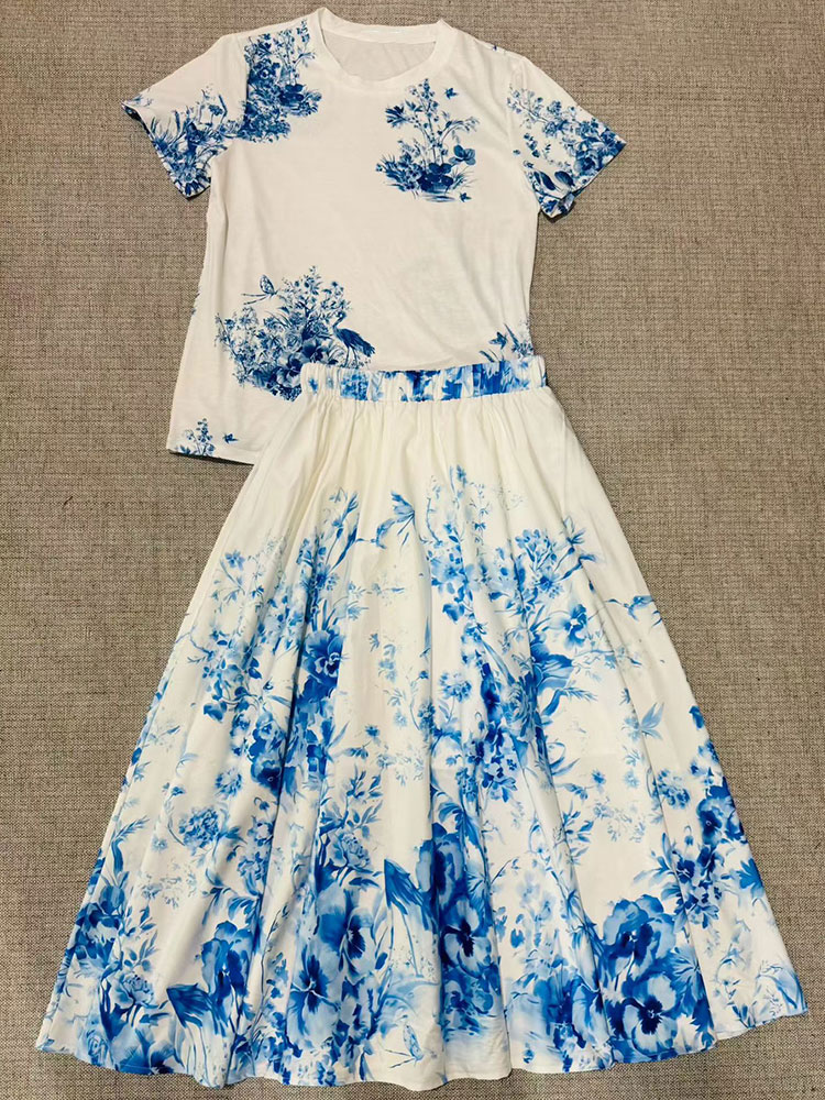 Nouvel ensemble floral d'été 2 - Midi Skirt Floral avis et prix