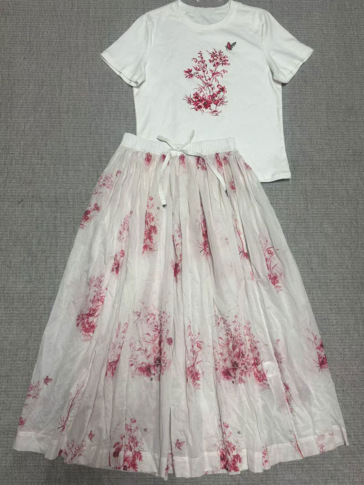 Nouvel ensemble floral d'été 2 - Midi Skirt Floral avis et prix