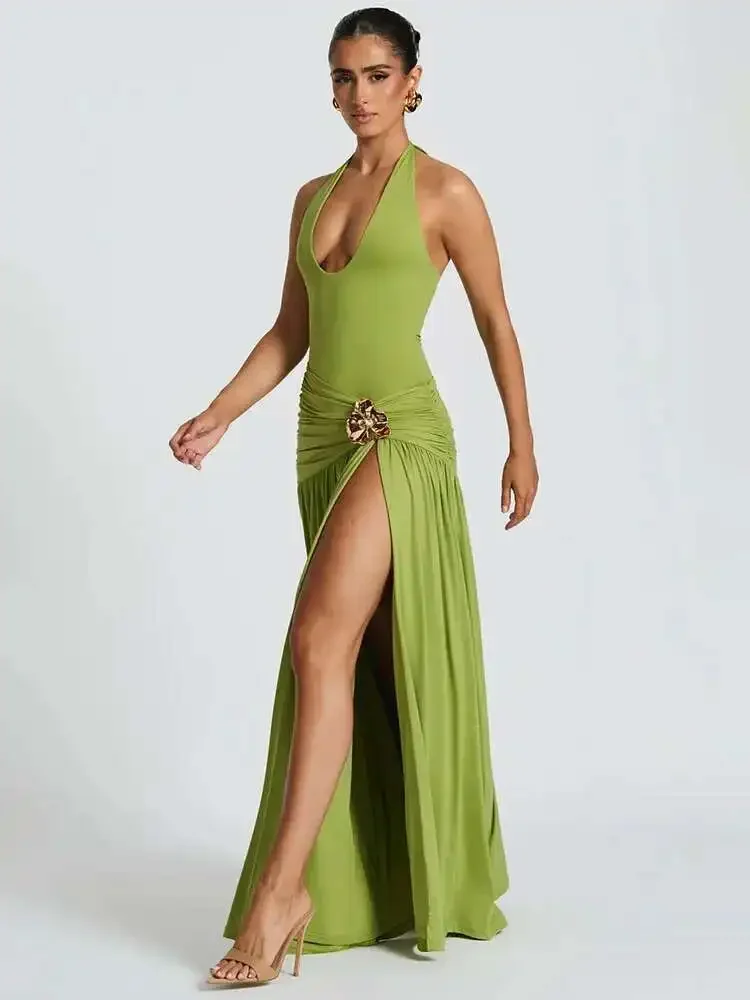 Ensemble élégant et sexy pour  - Maxi Dress Halter avis et prix