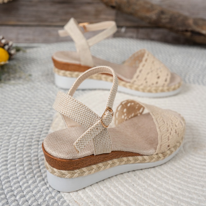 Sandales compensées en dentell - Wedge Espadrille Women avis et prix