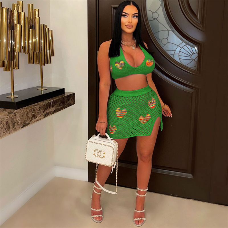 Ensemble haut court et mini ju - Crop Top Crochet avis et prix