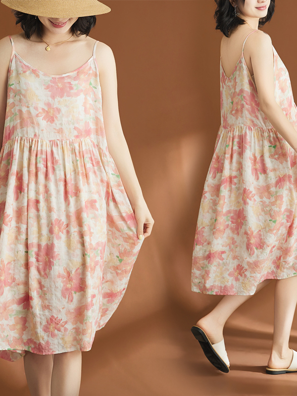 Robe décontractée en coton et  - Linen Dress Wrap avis et prix