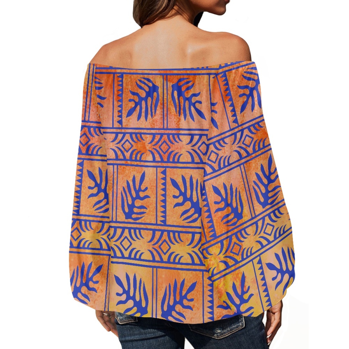 Vêtements tribaux polynésiens, - Blouse Off Shoulder avis et prix