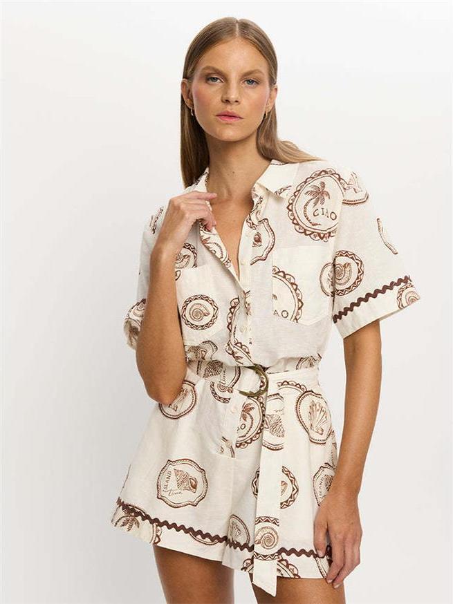 Robe chemise élégante en lin à - Linen Dress Wrap avis et prix