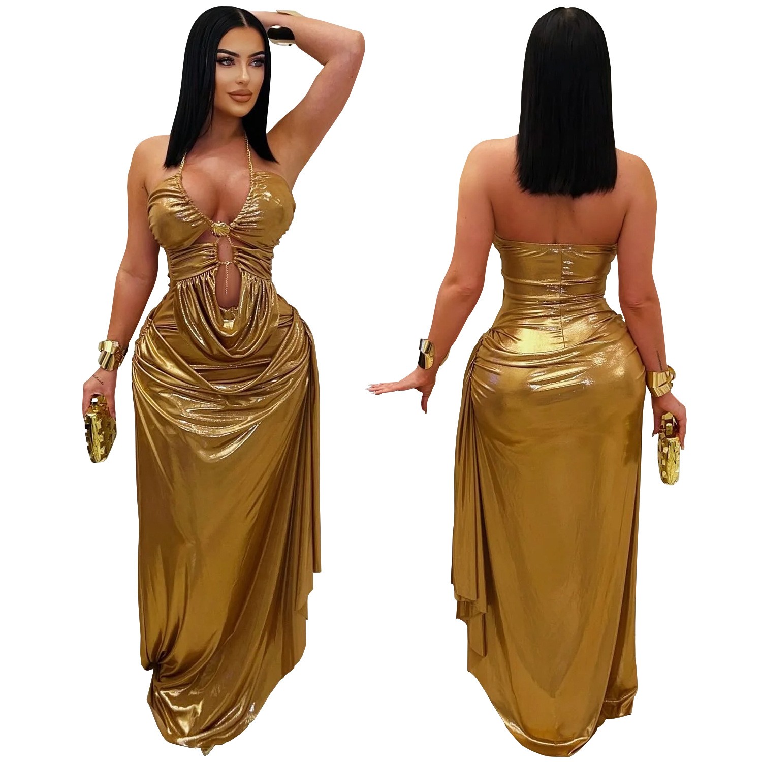 Robe de soirée pour invitée de - Maxi Dress Halter avis et prix
