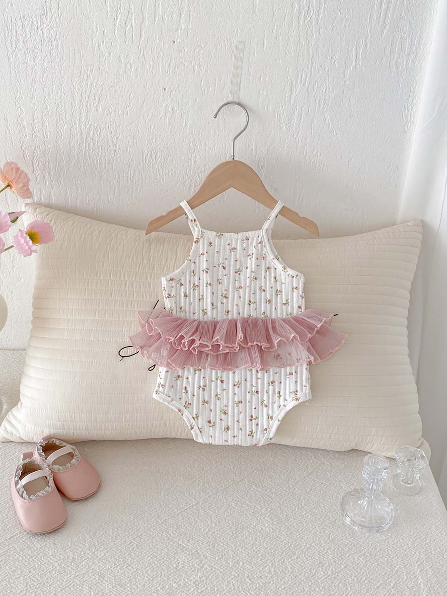 INS été bébé fille dentelle fl - Romper Floral Print avis et prix