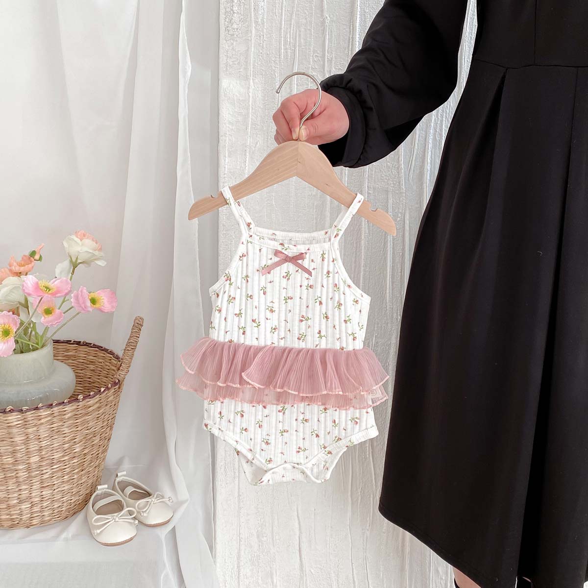 INS été bébé fille dentelle fl - Romper Floral Print avis et prix