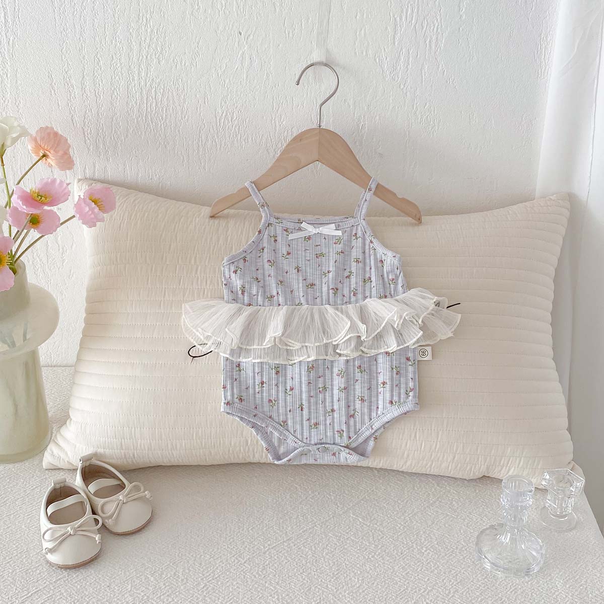 INS été bébé fille dentelle fl - Romper Floral Print avis et prix