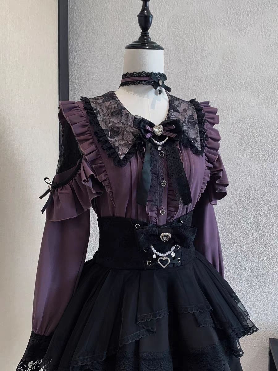 Ensemble jupe Harajuku Kawaii  - Blouse Off Shoulder avis et prix