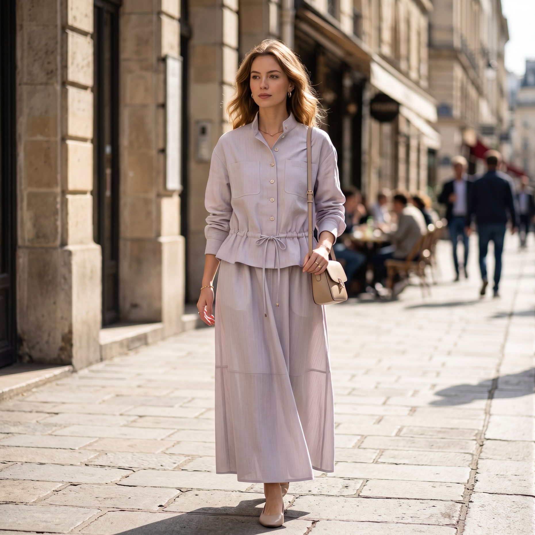 Jupe Midi Classique Unie Taill - Midi Skirt Floral avis et prix