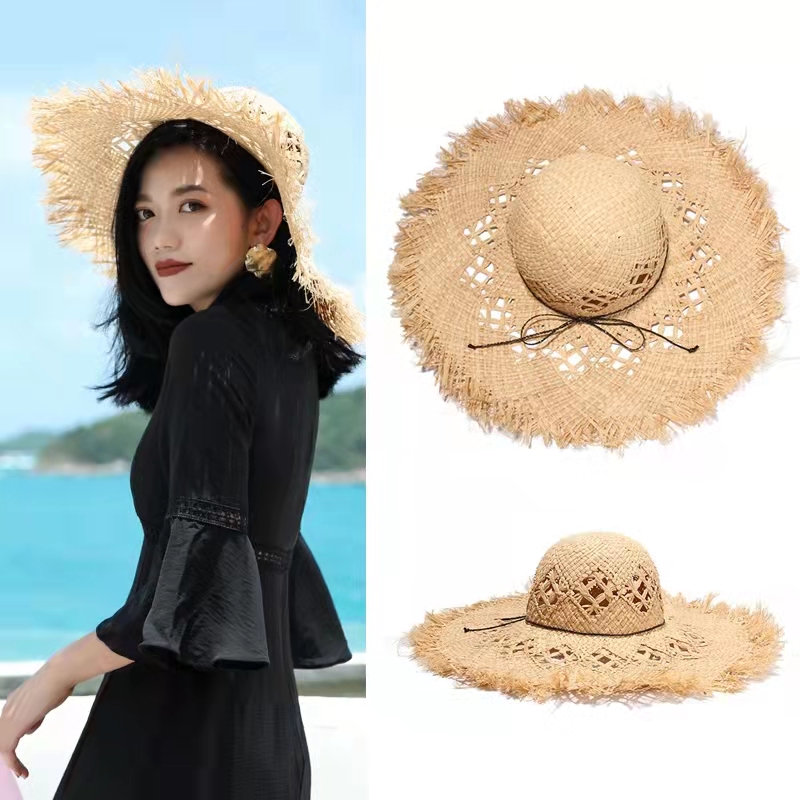 Chapeau de paille en raphia na - Hat Floppy Wide avis et prix