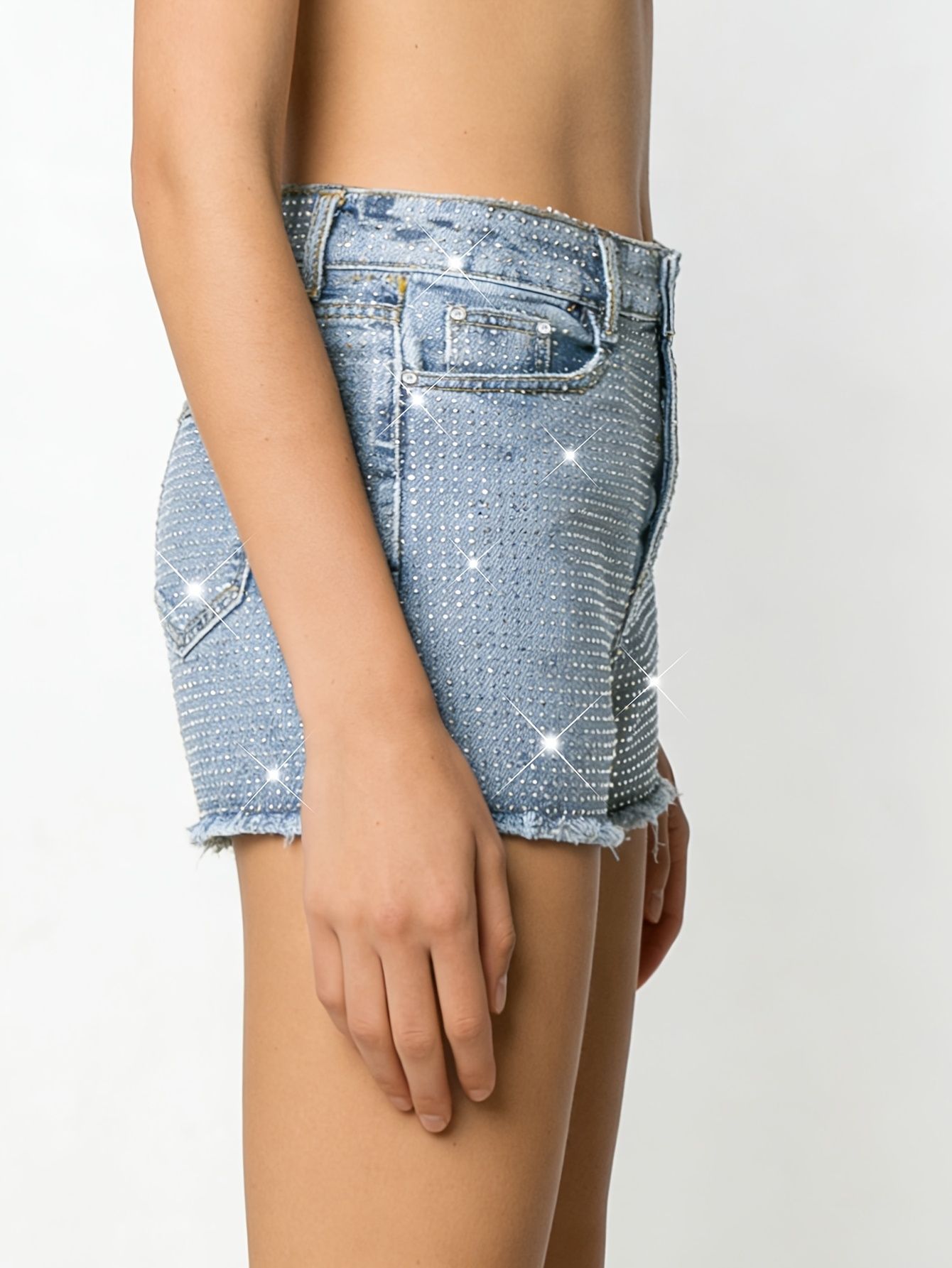 Nouveauté 2026 Short en jean b - Shorts Denim Frayed avis et prix