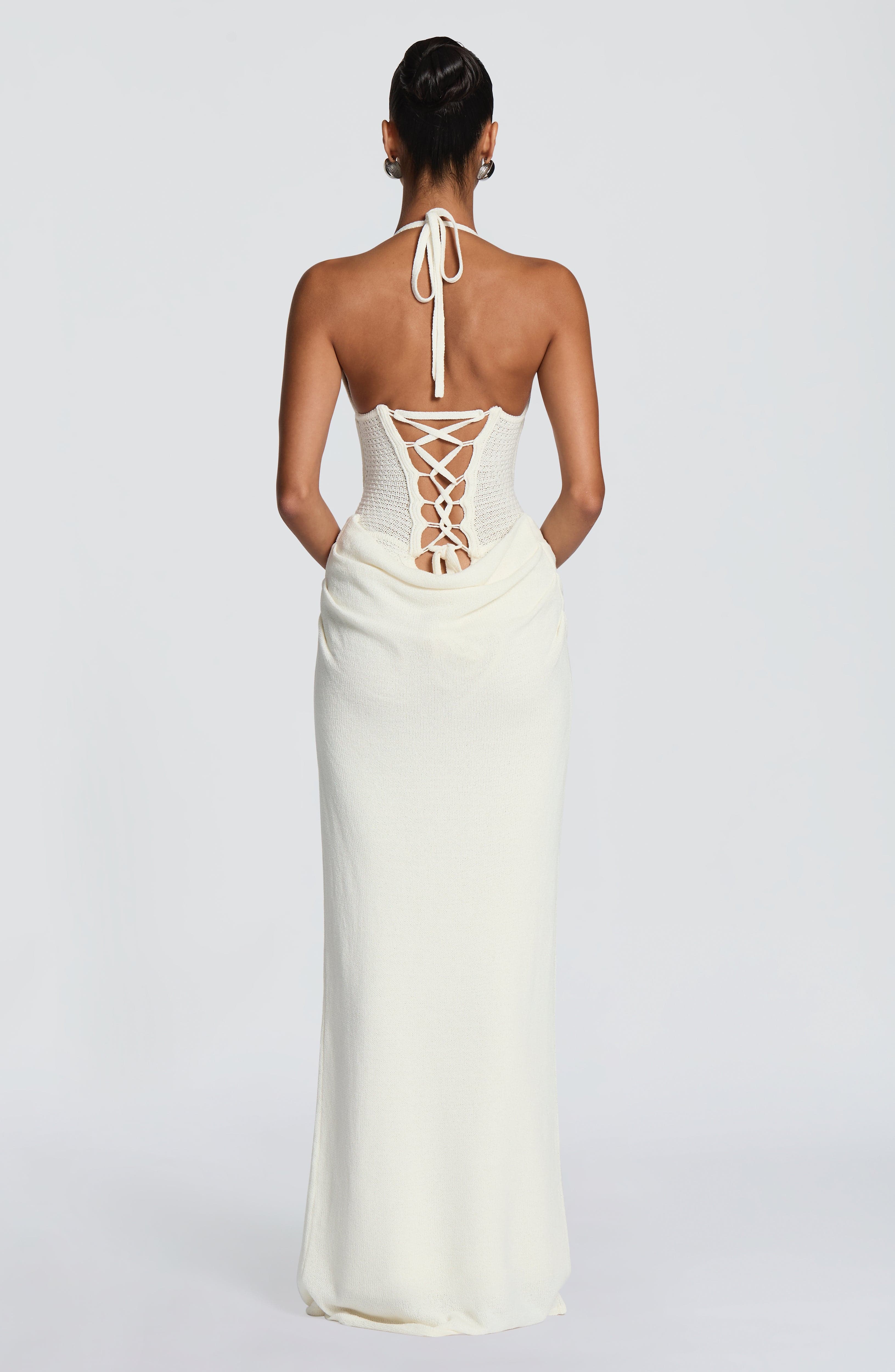 Robe longue maxi en maille sty - Maxi Dress Halter avis et prix